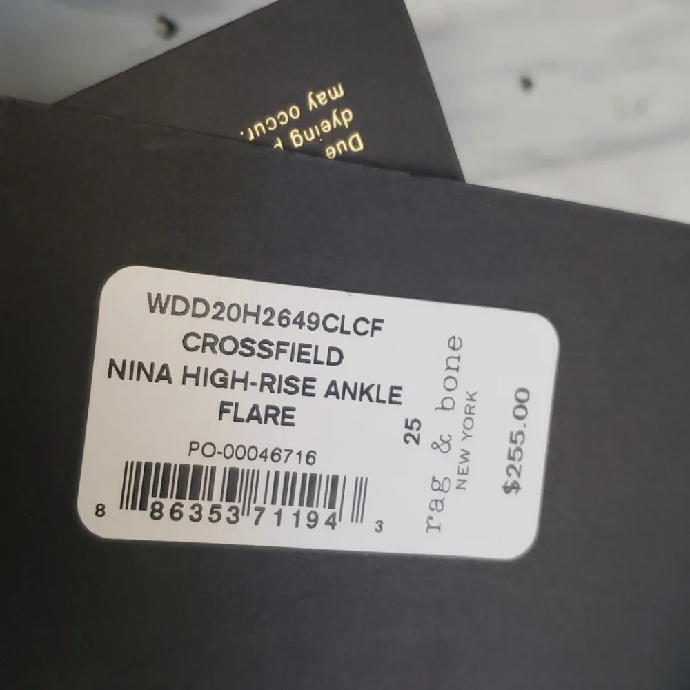 Rag & Bone Nina High-Rise Ankle Flare Jeans Weekends Size 25 NEW - Picture 7 of 17